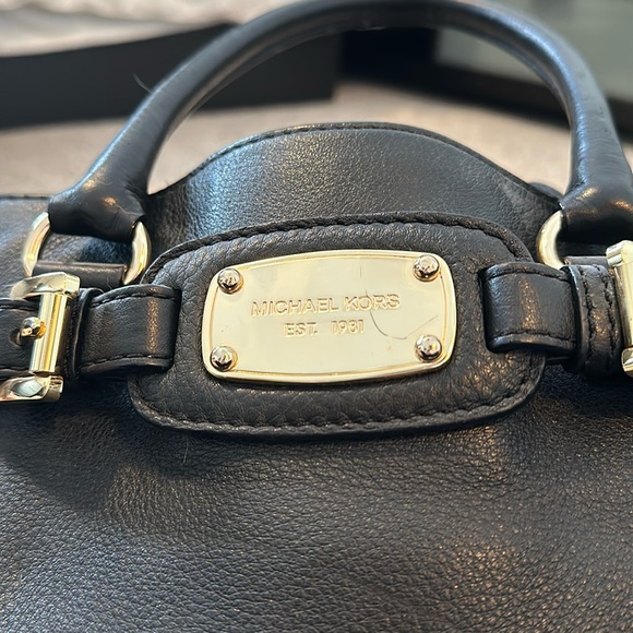 Michael Kors Black Leather Hamilton Tote - Picture 3 of 4